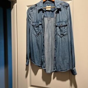 Casual Blue Denim Shirt